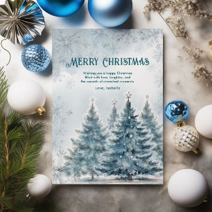 Elegante Winter-Wunderland-Weihnachtskarte Feiertagskarte