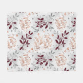 Elegante Winterabende Warme Herzen Personalisiert Fleecedecke (Vorderseite (Horizontal))