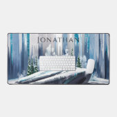 Elegante Winterbäume Schreibtischunterlage (Tastatur & Maus)