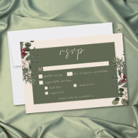 Elegante Winterbeeren & Fichten-Elfenbein-Hochzeit