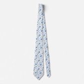 Elegante Winterblumen in blauer Krawatte (Vorderseite)