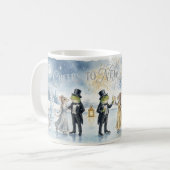 „Elegante Winterfeier – Champagner-Tost Holi Kaffeetasse (Vorderseite Links)