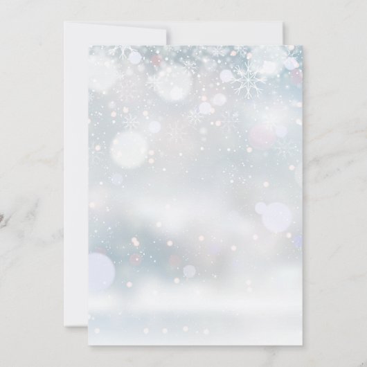 Elegante Winterfeier Einladung (Rückseite)