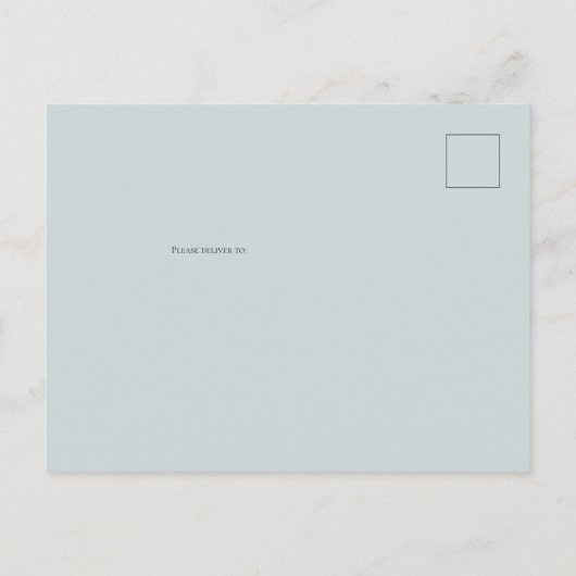 Elegante Winterfoliage-Hochzeit rettet das Datum Ankündigungspostkarte (Rückseite)