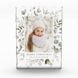 Elegante Winterfolien und Snowberries Fotoblock