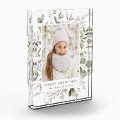 Elegante Winterfolien und Snowberries Fotoblock (Links)