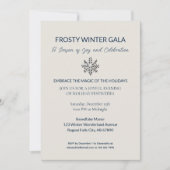 Elegante Wintergala Einladung (Vorderseite)