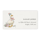 Elegante Wintergans Weihnachtsferien Adresse (Vorne)