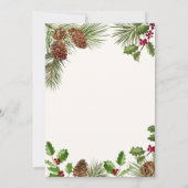 Elegante Wintergrün-Babyshower Einladung (Rückseite)