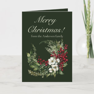 Elegante Wintergrün Frohe Weihnachten Nicht Foto