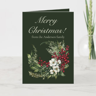 Elegante Wintergrün Frohe Weihnachten Nicht Foto