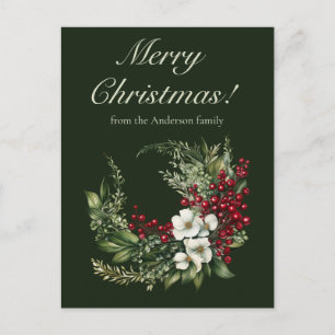 Elegante Wintergrün Frohe Weihnachten Nicht Foto