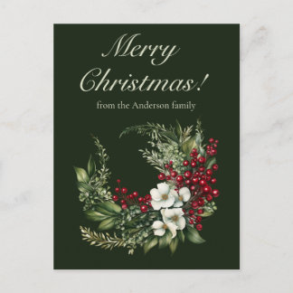 Elegante Wintergrün Frohe Weihnachten Nicht Foto