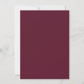 Elegante Wintergrüne Hochzeit Einladung (Rückseite)
