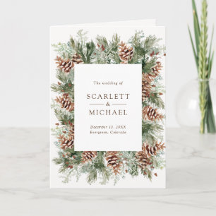 Elegante Wintergrüne Hochzeit Programm