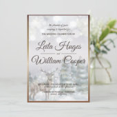 Elegante Winterhochzeit Einladung (Stehend Vorderseite)
