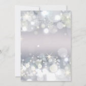 Elegante Winterhochzeit Einladung (Rückseite)
