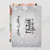 Elegante Winterhochzeit Einladung (Vorne/Hinten)