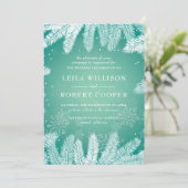 Elegante Winterhochzeit Einladung (Stehend Vorderseite)