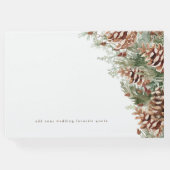 Elegante Winterhochzeit Gästebuch (Rückseite)