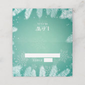 Elegante Winterhochzeit Platzkarte (Außenseite Aufgefaltet)