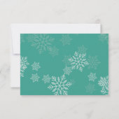 Elegante Winterhochzeit RSVP Karte (Rückseite)