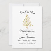 Elegante Winterhochzeit Save The Date (Vorderseite)