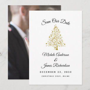 Elegante Winterhochzeit Save The Date