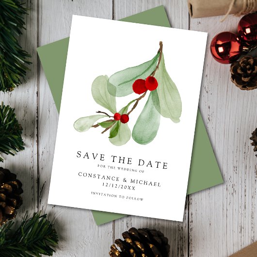Elegante Winterhochzeit Save The Date