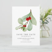 Elegante Winterhochzeit Save The Date (Stehend Vorderseite)