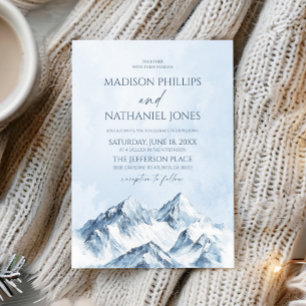 Elegante Winterlandschaft Hochzeit Einladung