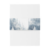 Elegante Winterlandschaft Hochzeit im Schnee Einladungsbanderole (Rückseitenbeispiel)