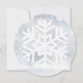 Elegante Winterschneeflocken Einladung (Rückseite)