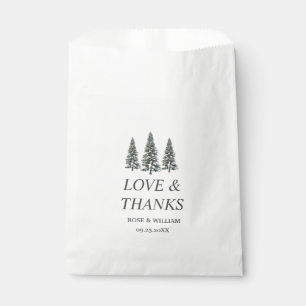 Elegante Winterschneeflocken Hochzeit Geschenktütchen