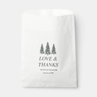 Elegante Winterschneeflocken Hochzeit Geschenktütchen