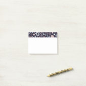 Elegante Winterschneeflocken in der Rose Post-it Klebezettel (Auf Schreibtisch)