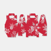 Elegante Winterschneeflocken | Roter Hintergrund Geschenkschachtel (Ungefaltet)