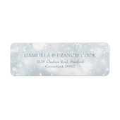 Elegante Winterschneeflocken Rücksendeadresse (Vorne)