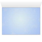 Elegante Winterschneeflocken Tischkarte (Innenansicht Horizontal (Unten))