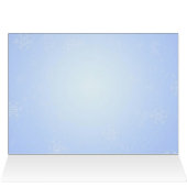 Elegante Winterschneeflocken Tischkarte (Innenansicht Horizontal (Oben))