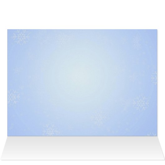 Elegante Winterschneeflocken Tischkarte (Innenansicht Horizontal (Oben))