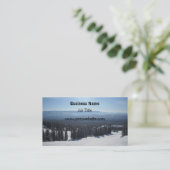 Elegante Winterschneeszene Visitenkarte (Stehend Vorderseite)