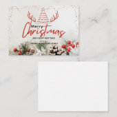 elegante Wintertage modern rustikal Mitteilungskarte (Vorne/Hinten)