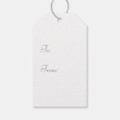 Elegante Wintervögel auf einer Zweigstelle mit Ber Geschenkanhänger (Rückseite)