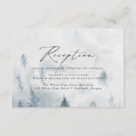 Elegante Winterwald Hochzeitsempfehlung Begleitkarte