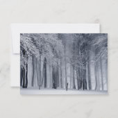 Elegante Winterwonderland Schneeflocken Hochzeit Einladung (Rückseite)