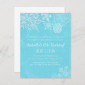 Elegante Winterwonderland Snowflake Geburtstagspar Einladung (Vorne/Hinten)