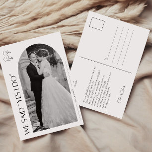 Elegante „Wir haben geheiratet“-Hochzeitsanzeigenk Ankündigung