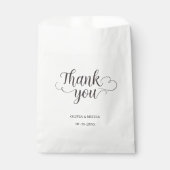 Elegante Wirbel: Danke Gastgeschenk Hochzeit Bag Geschenktütchen (Vorderseite)