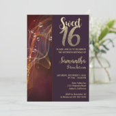 Elegante Wirbel Einladung zum Geburtstag (Stehend Vorderseite)